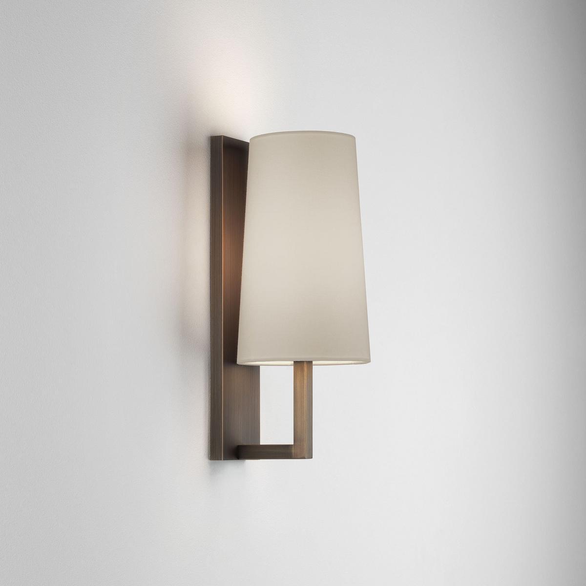 Aluminum wall lamp and fabric lampshade | Riva by Astro lighting