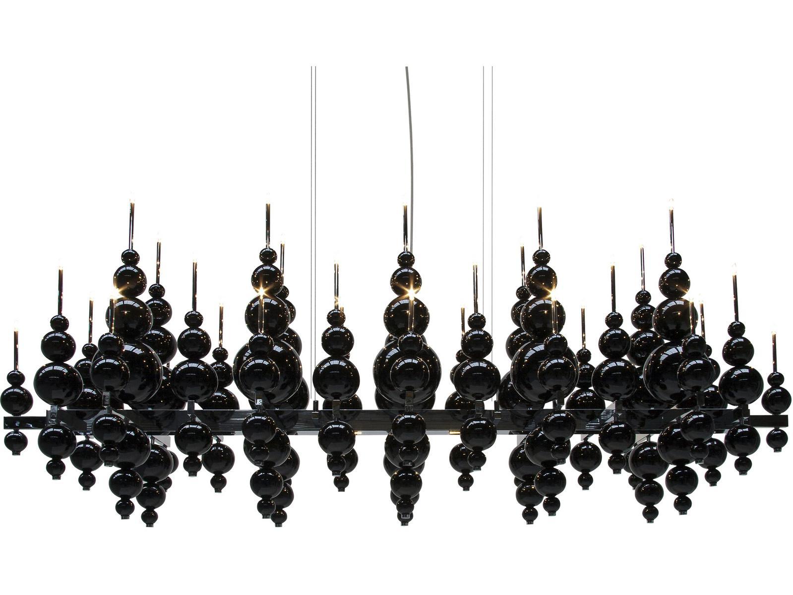 Direct-indirect light glass pendant lamp | Tears From Moon H34+4 by Ilfari