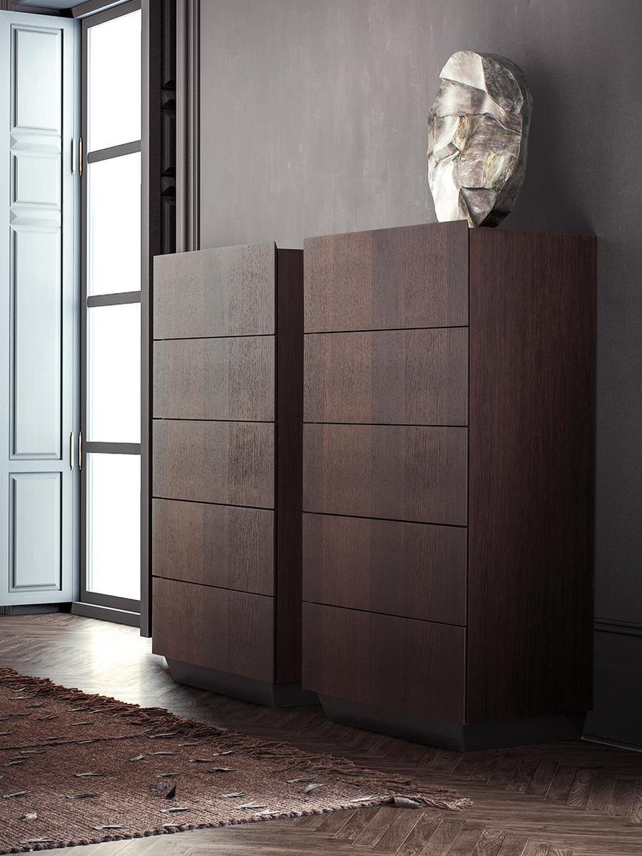 Wooden chest of drawers with integrated handles | Tosca by Pianca