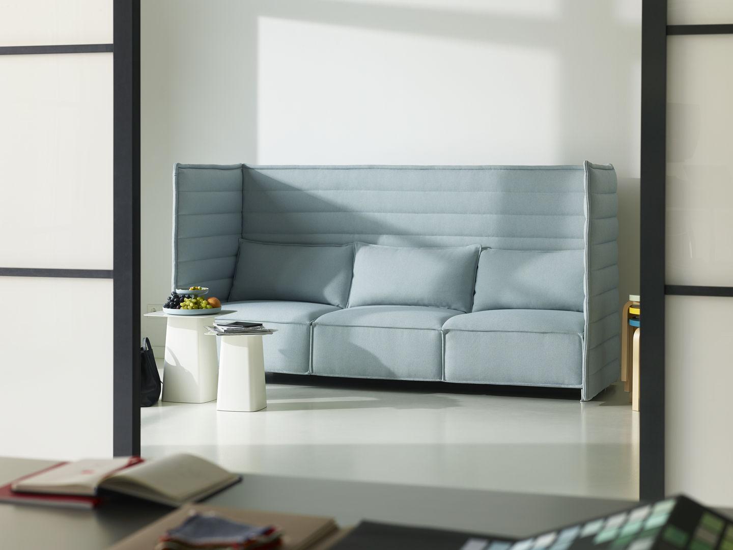 3 seater high-back fabric sofa | Alcove Plume Contract by Vitra