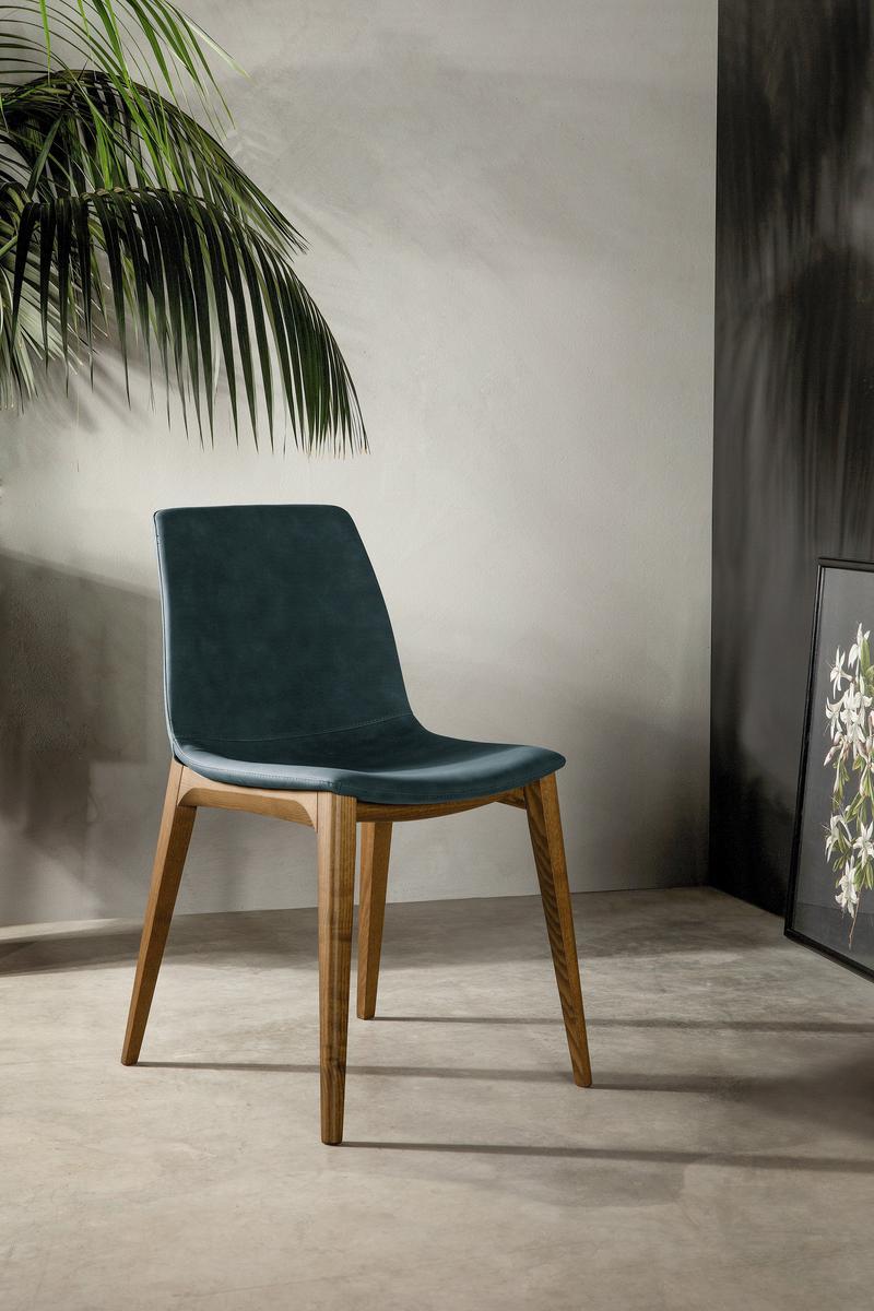 Upholstered leather chair | Aralia by Tonin Casa