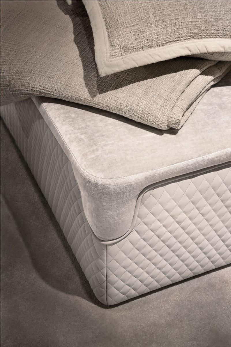 Upholstered square fabric pouf | Majestic by Capital Collection