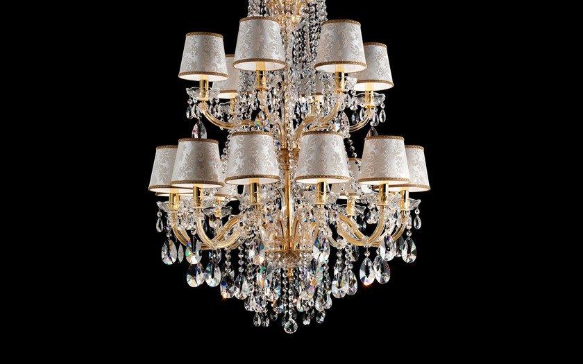 Painted metal chandelier with crystals | Maria Teresa Ve 992 by Masiero