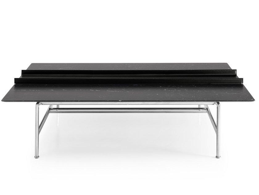 Rectangular marble coffee table | Pianura by B&B Italia