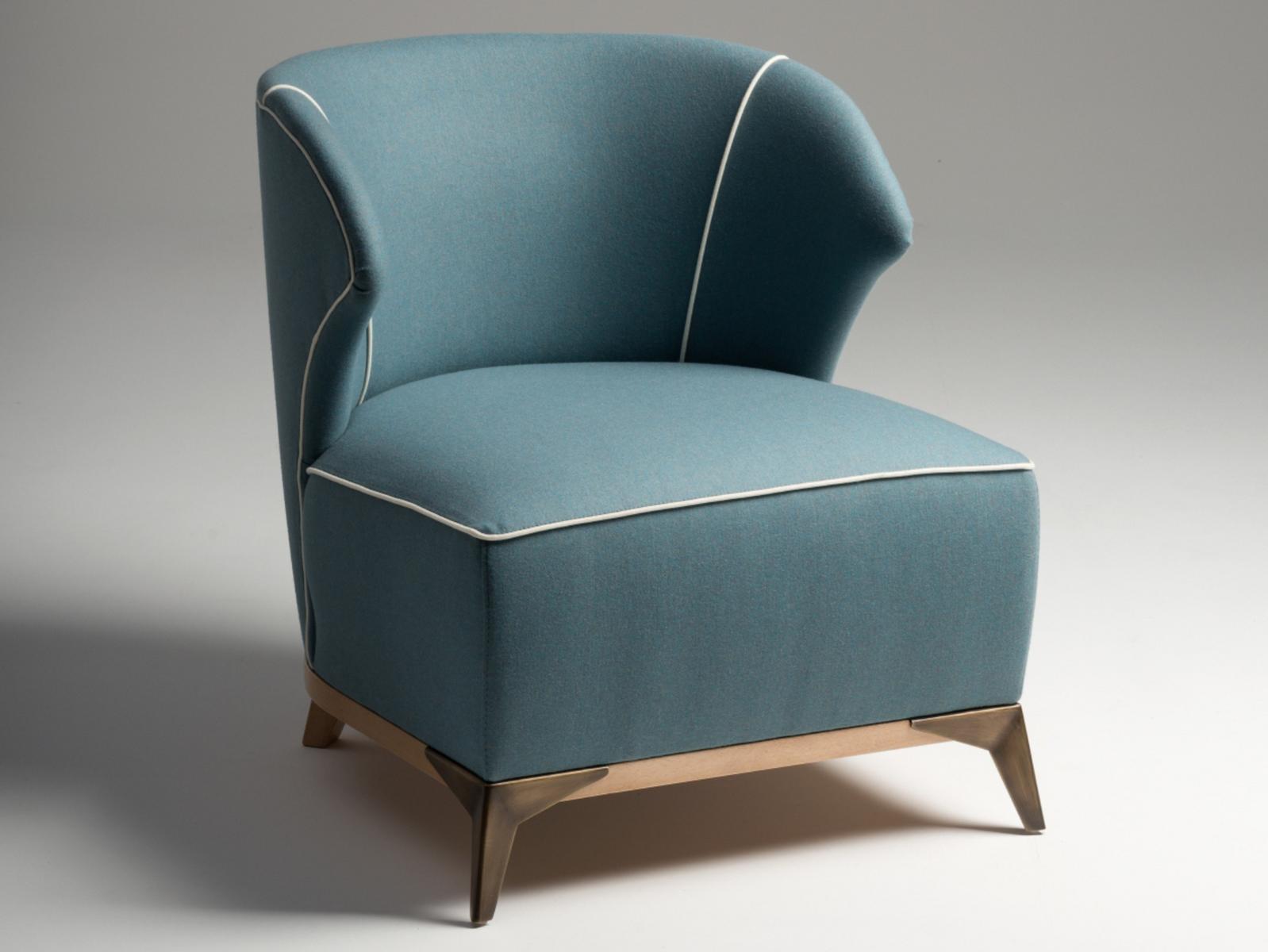 Wool easy chair with armrests | Agostina by Mantellassi 1926