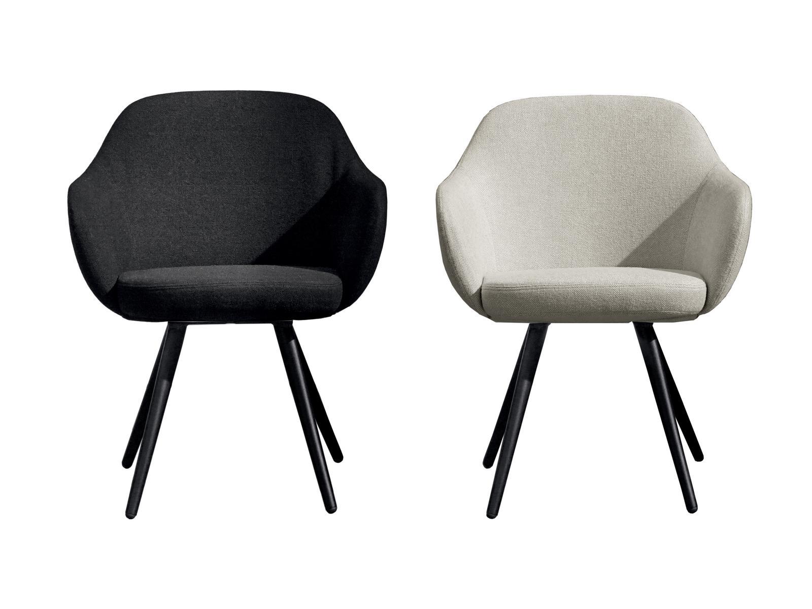 Upholstered fabric chair with armrests | Cadira by Sovet