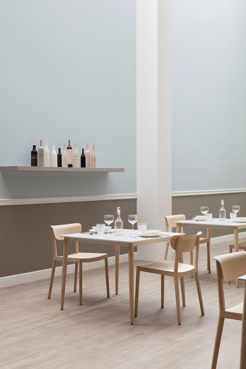 Stackable wooden chair | Malmö 390 by Pedrali