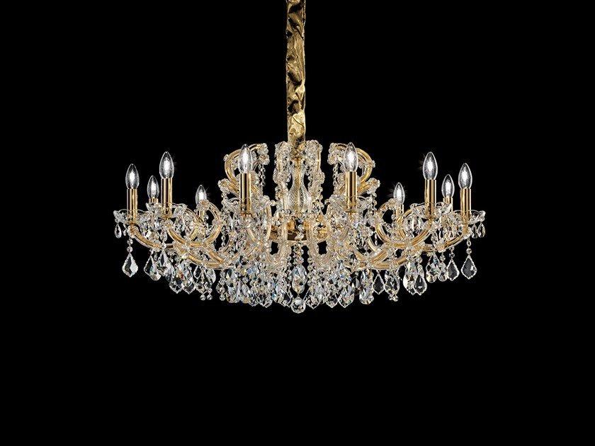 Metal chandelier with Swarovski® Crystals | Maria Teresa Ve 931 12 by Masiero