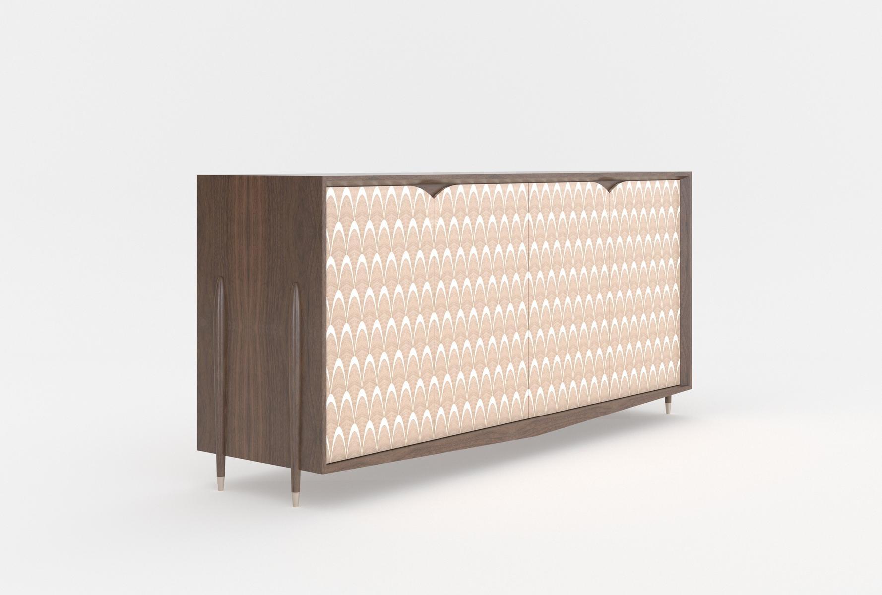 Wood veneer sideboard with doors | Peacock by Mantellassi 1926