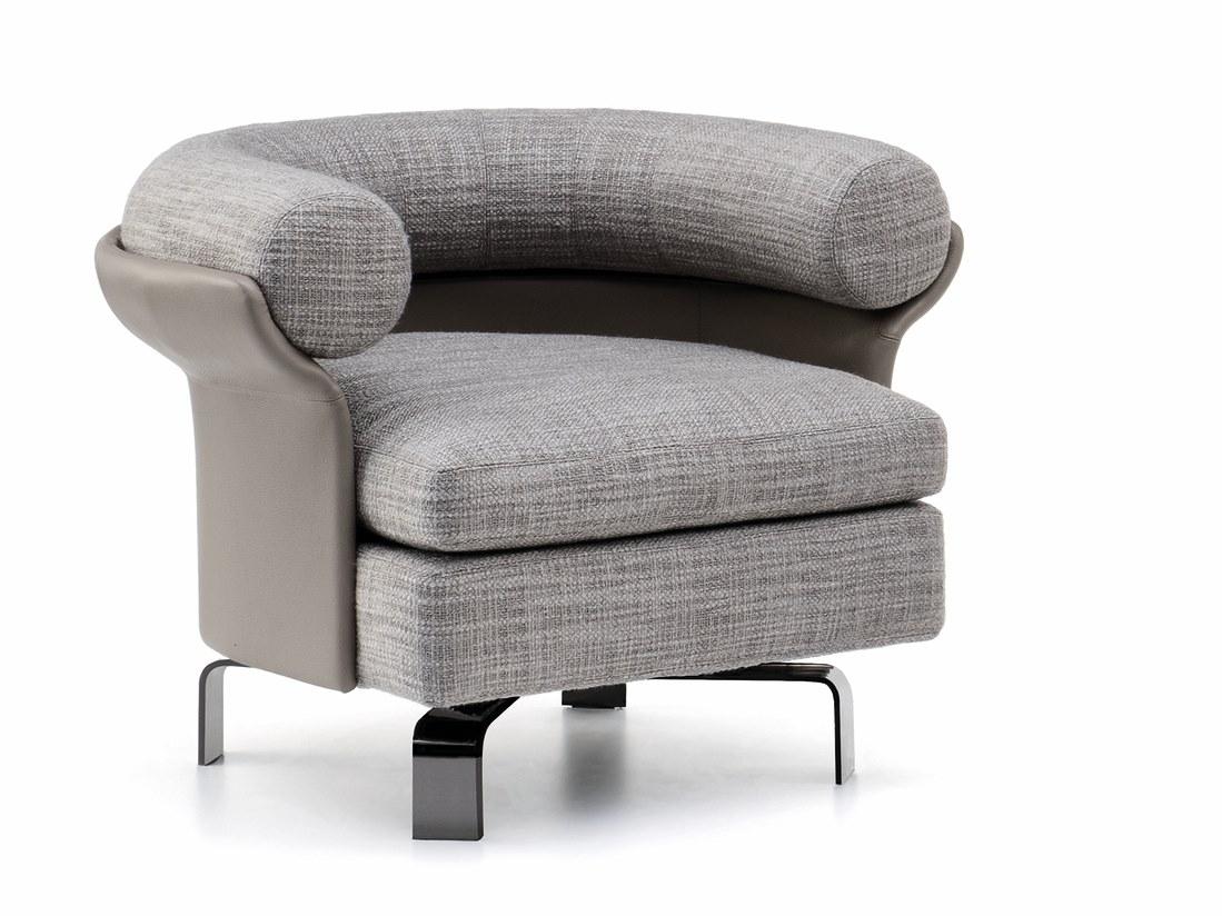 Swivel armchair with armrests | Mattia by Minotti