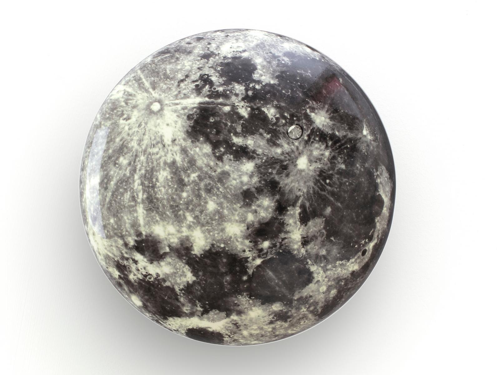 Wall-mounted oak coat rack | Moon by Seletti