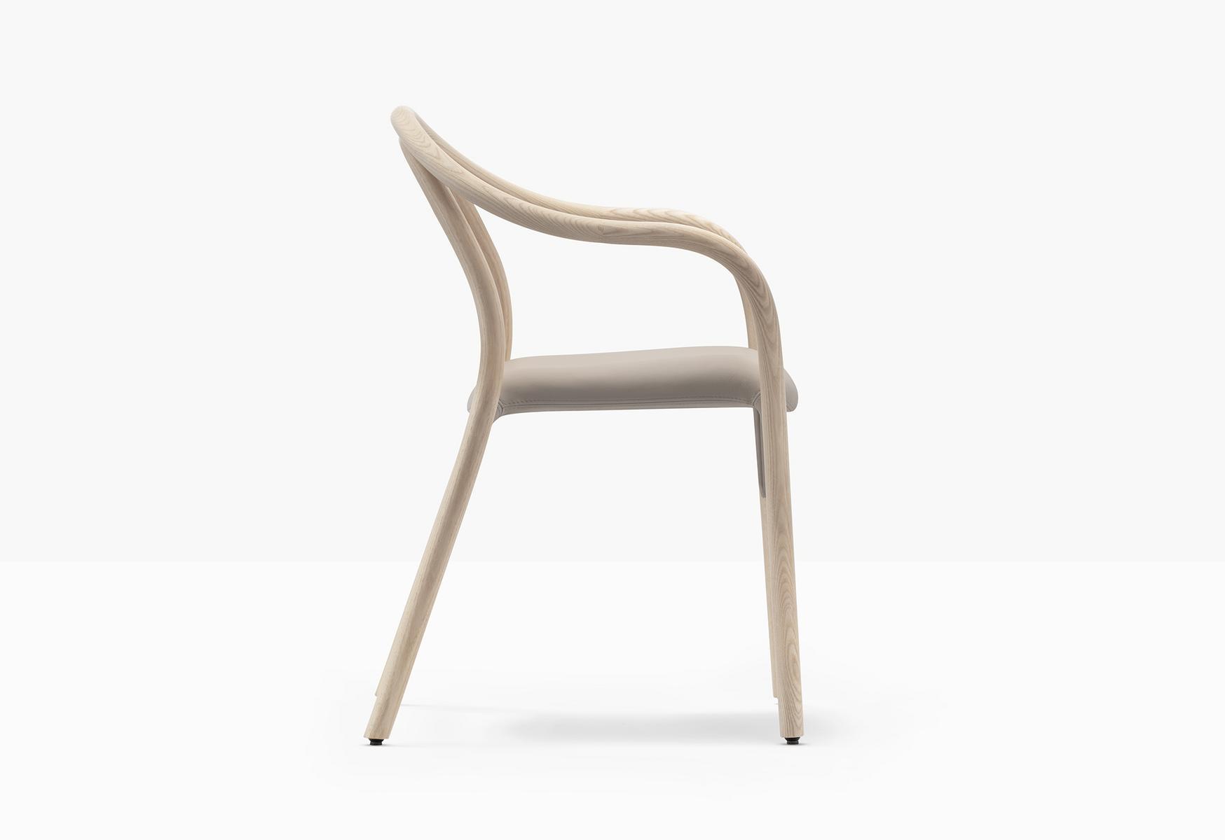 Ash chair with integrated cushion | Soul Soft 3747 by Pedrali