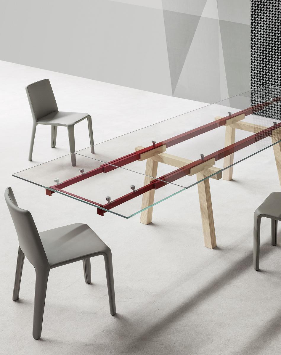 Extending crystal table | Tracks by Bonaldo