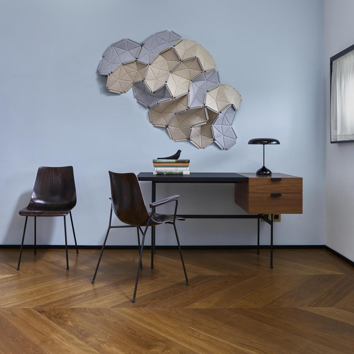 Multi-layer wood chair with armrests | Cm 131 by Ligne Roset