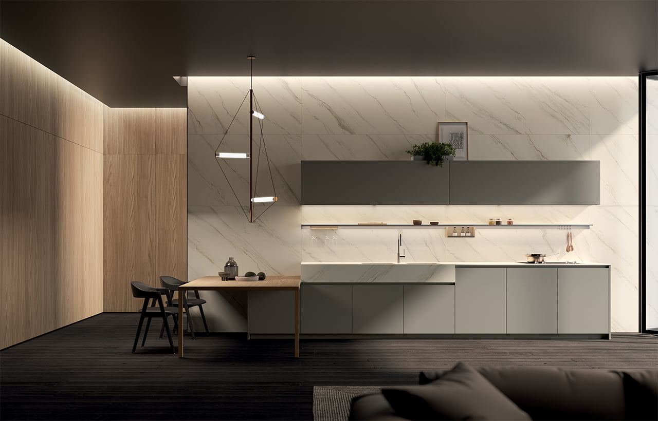 Kitchen without handles Ernestomeda One