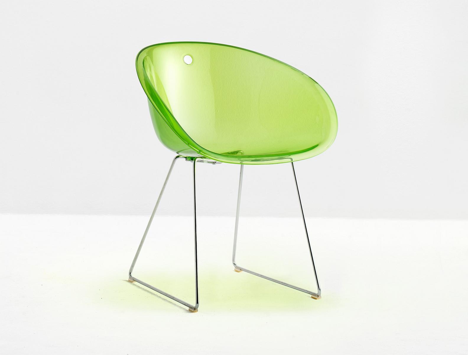Sled base polycarbonate chair | Gliss 921 by Pedrali