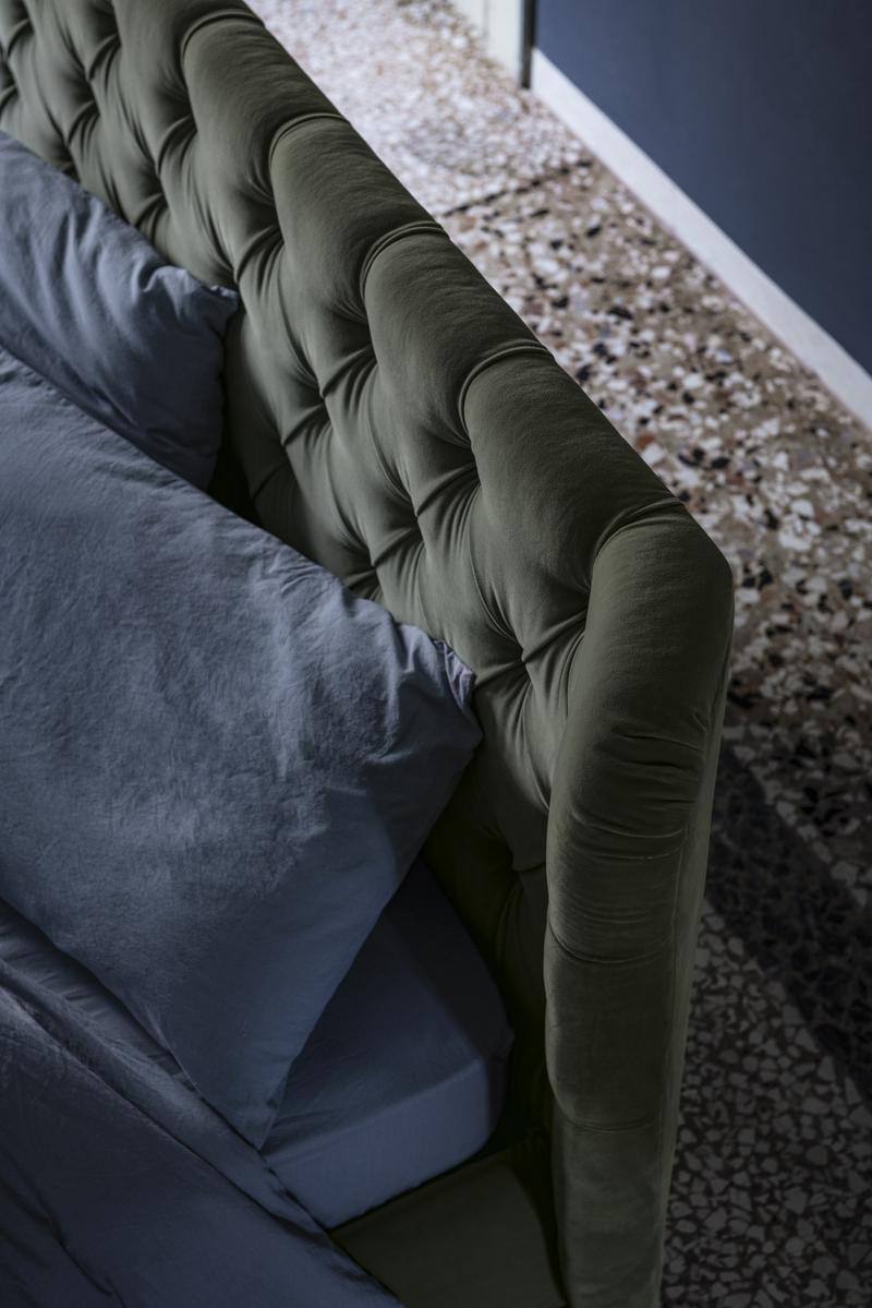 Storage bed with tufted headboard | Selene by Bolzan letti