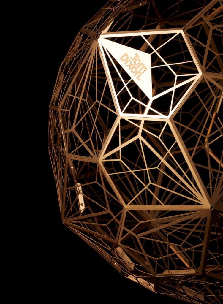 Brass pendant lamp in a contemporary style | Etch Web by Tom Dixon