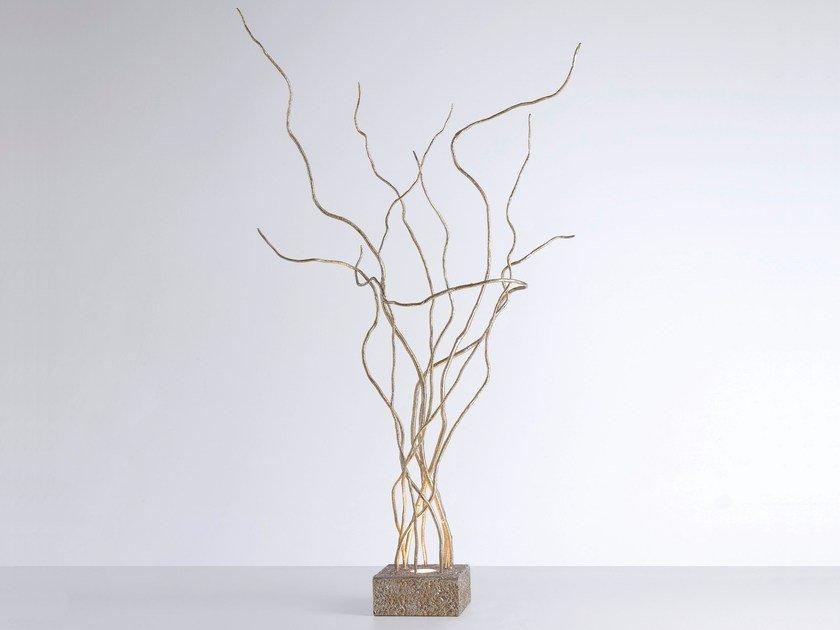 Halogen handmade bronze table lamp | Wind 6036 by Serip