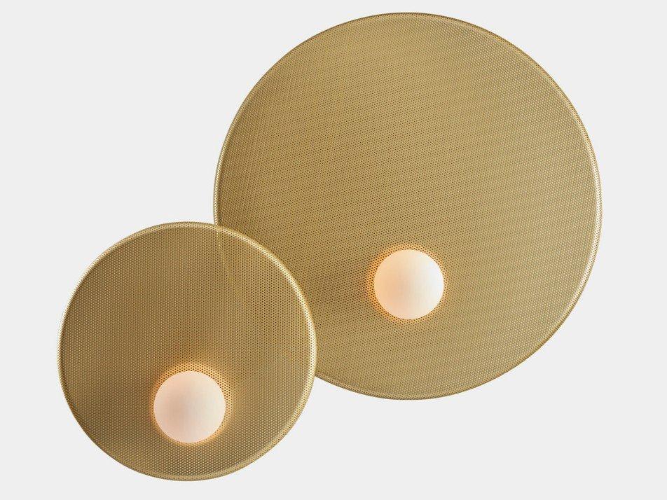 Aluminium and steel wall light | Trip Double by Leds C4