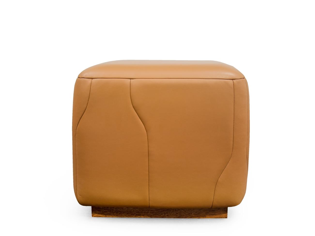 Upholstered leather pouf | Pier by Formitalia