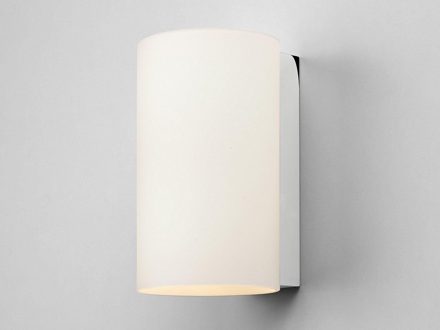 Glass and steel wall light | Cyl 200 by Astro lighting
