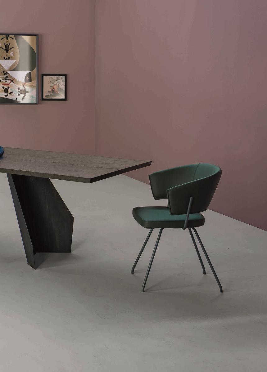 Upholstered leather chair | Bahia by Bonaldo