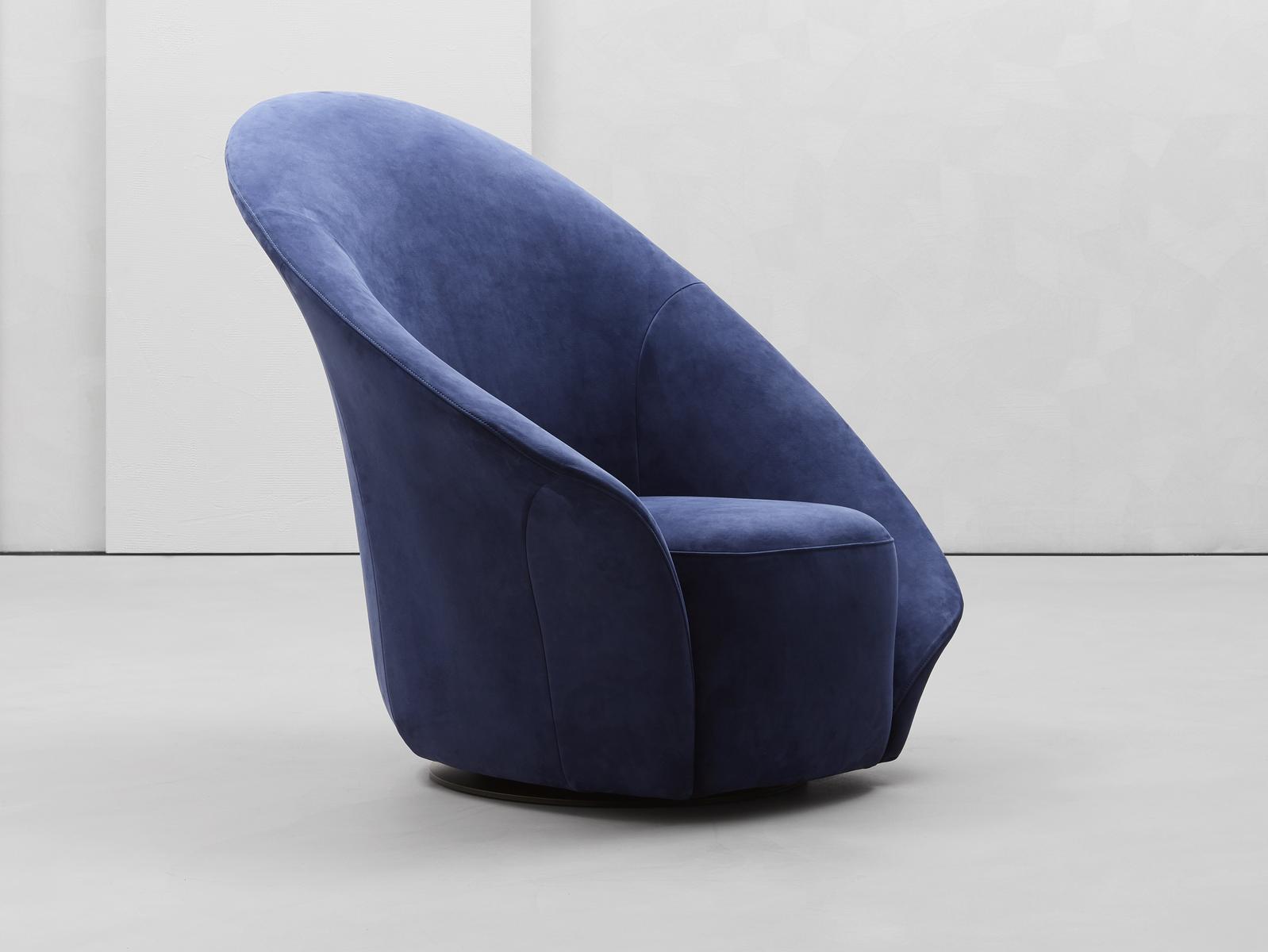 Swivel upholstered easy chair | Lilia by Flou