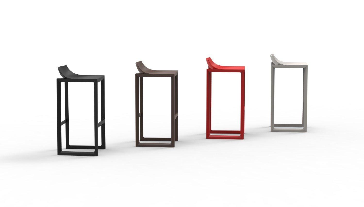 High polypropylene garden stool | Wall Street by Vondom