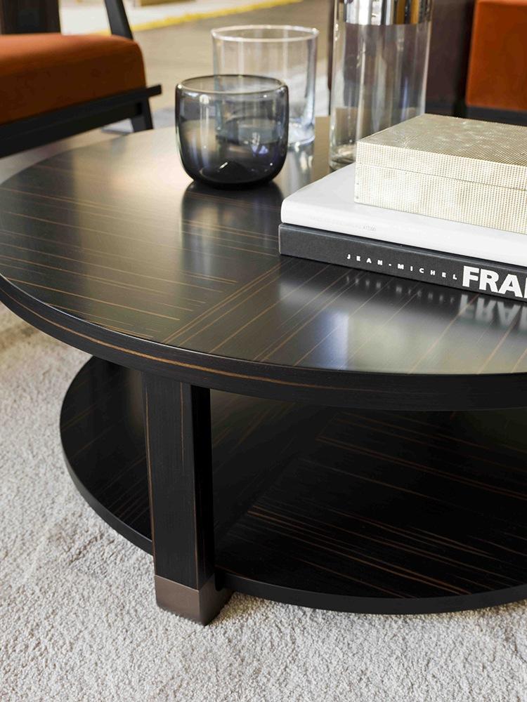 Round solid wood coffee table | Jacques by Galimberti Nino