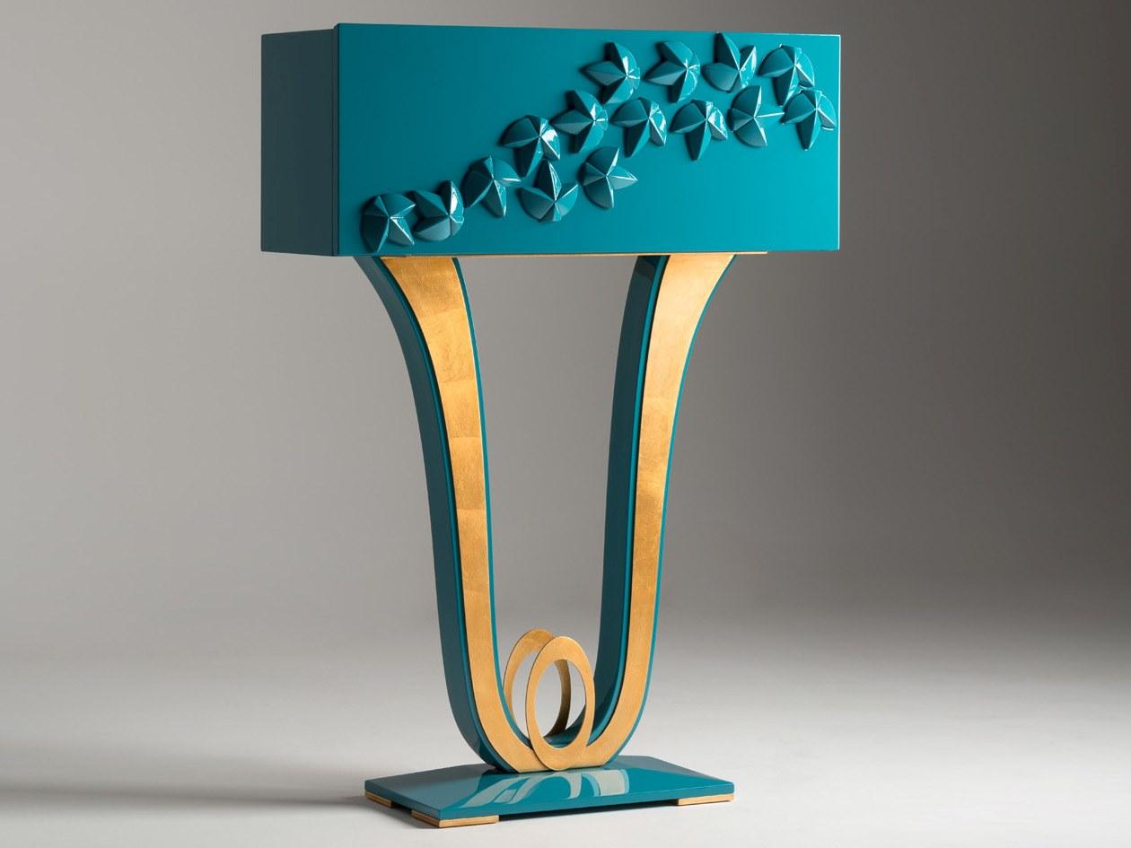 Rectangular wood veneer console table | Mimosa Baby by Mantellassi 1926