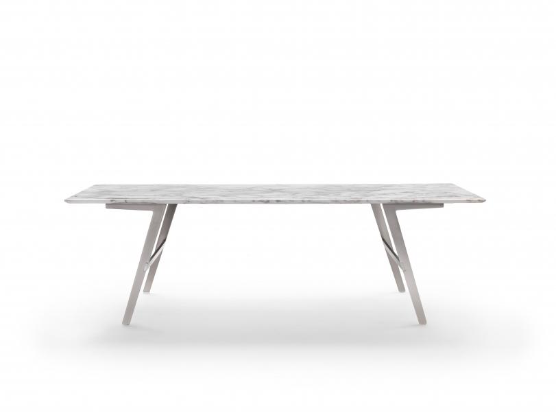 Rectangular marble dining table | Soffio by Flexform