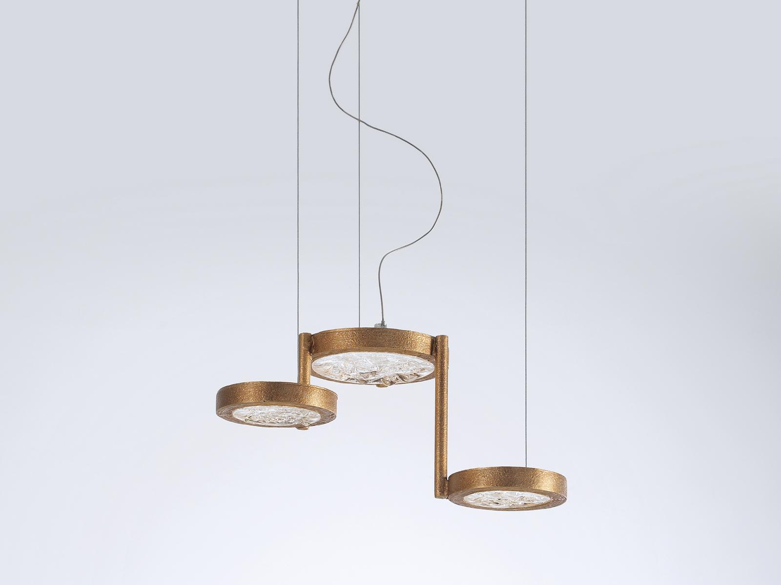 LED handmade bronze pendant lamp | Luna Ct3406 by Serip