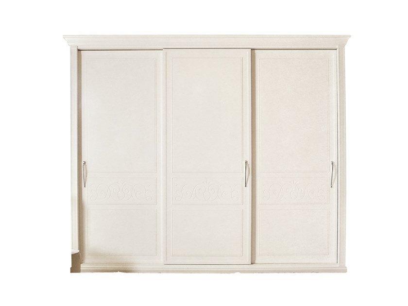 Wooden wardrobe with sliding doors | Urano by Barnini Oseo