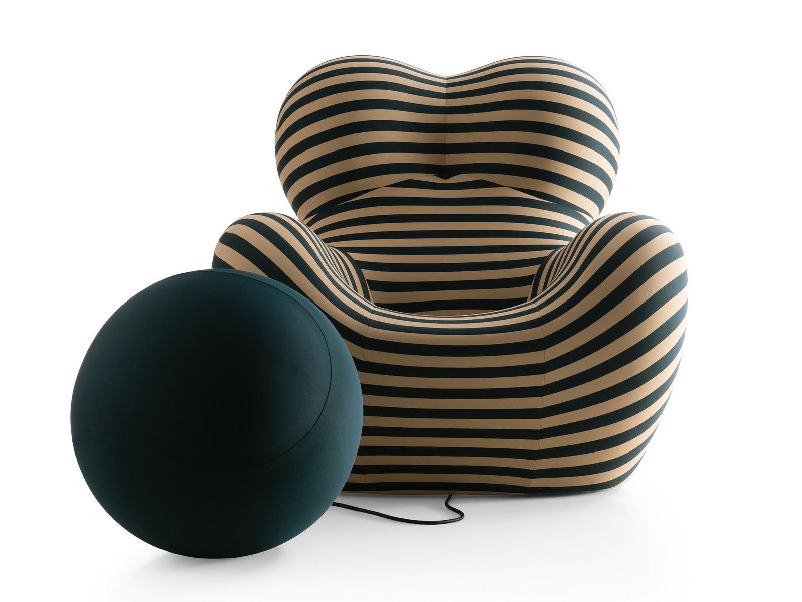 Fabric armchair with footstool | Up 50 by B&B Italia