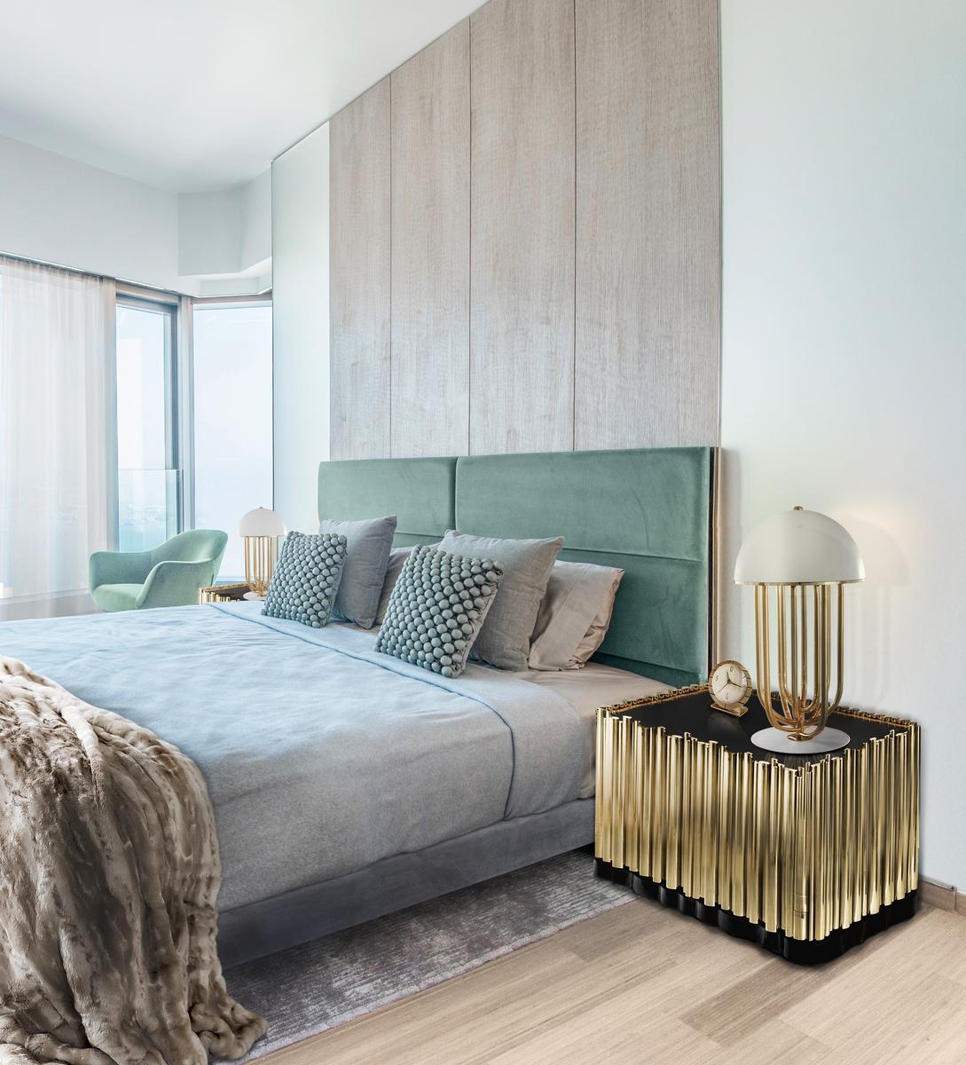 Rectangular brass bedside table | Symphony by Boca Do Lobo