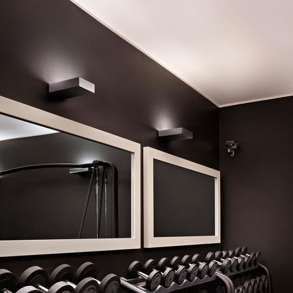 Indirect light halogen aluminium wall lamp | Fort Knox Wall by Flos