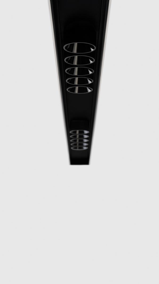 Contemporary style LED direct light aluminium pendant lamp | Black Foster Suspension 1600 by Arkoslight