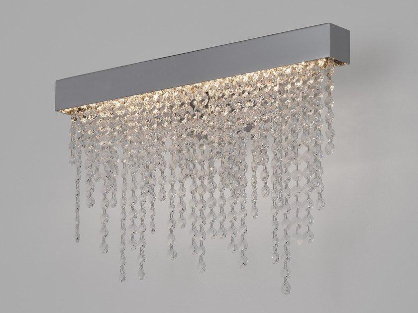 Direct light metal wall lamp with Swarovski® crystals | Frozen Eyes W1 L Cxl by Ilfari