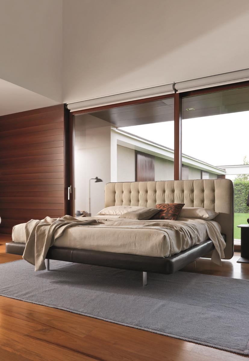 Double bed with upholstered headboard | Dedalo Up by Desiree