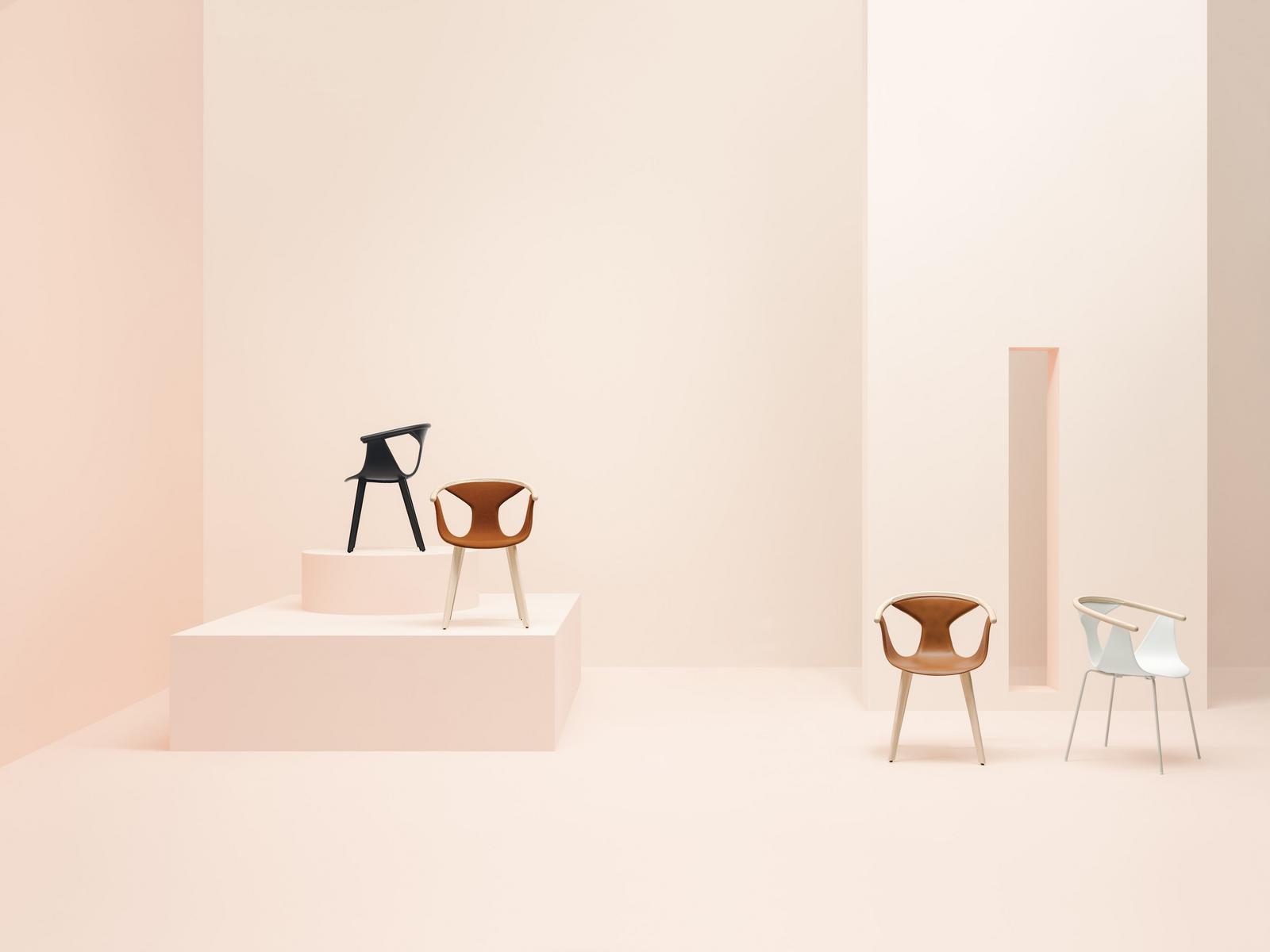 Tanned leather chair with armrests | Fox Soft 3727 by Pedrali