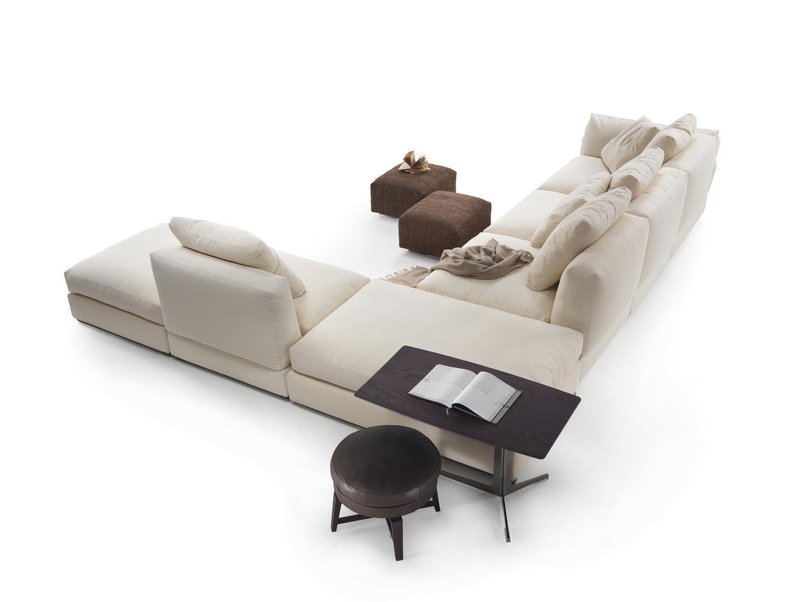 Sectional fabric sofa | Zeno by Flexform