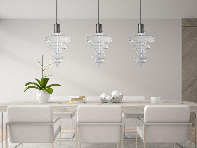 Contemporary style direct light glass pendant lamp | Reflexx H1 Xxl by Ilfari