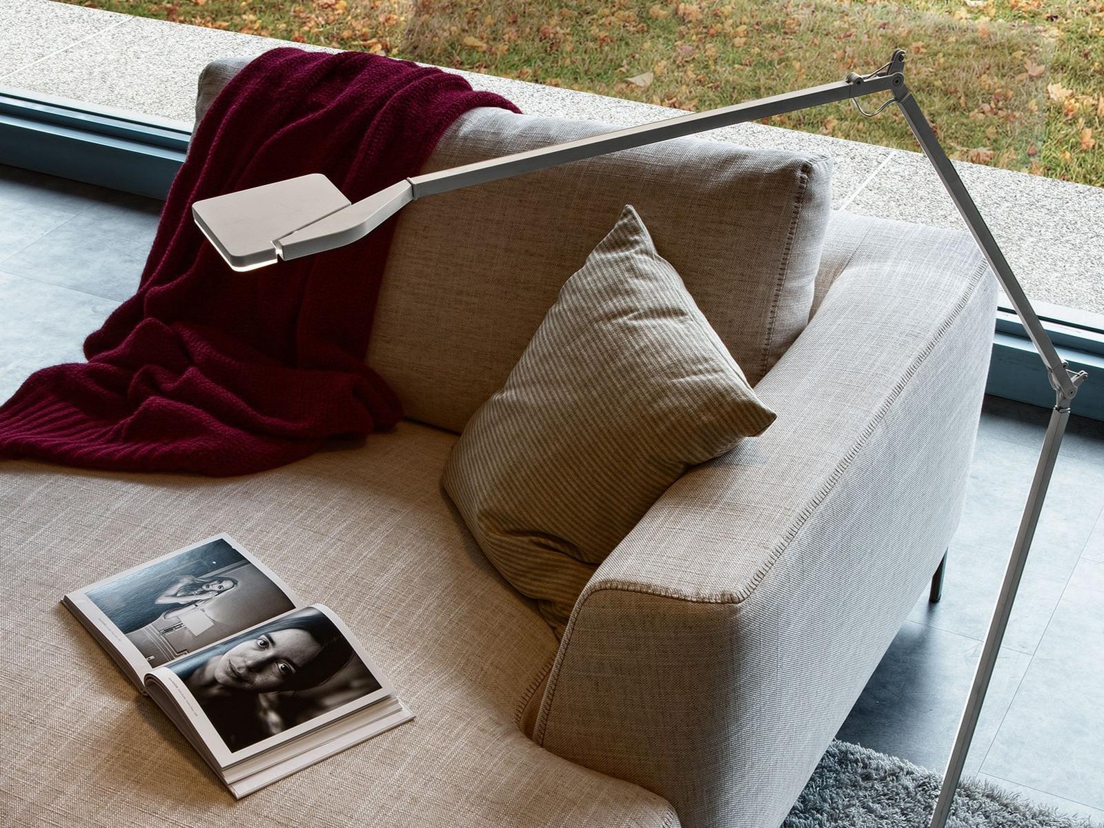 Contemporary style LED direct light height-adjustable aluminium floor lamp | Jackie Iot by Panzeri