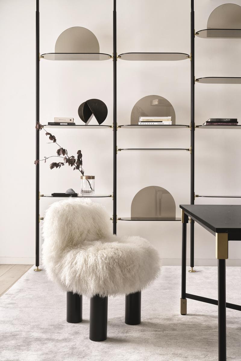 Upholstered fur easy chair | Botolo High by Arflex