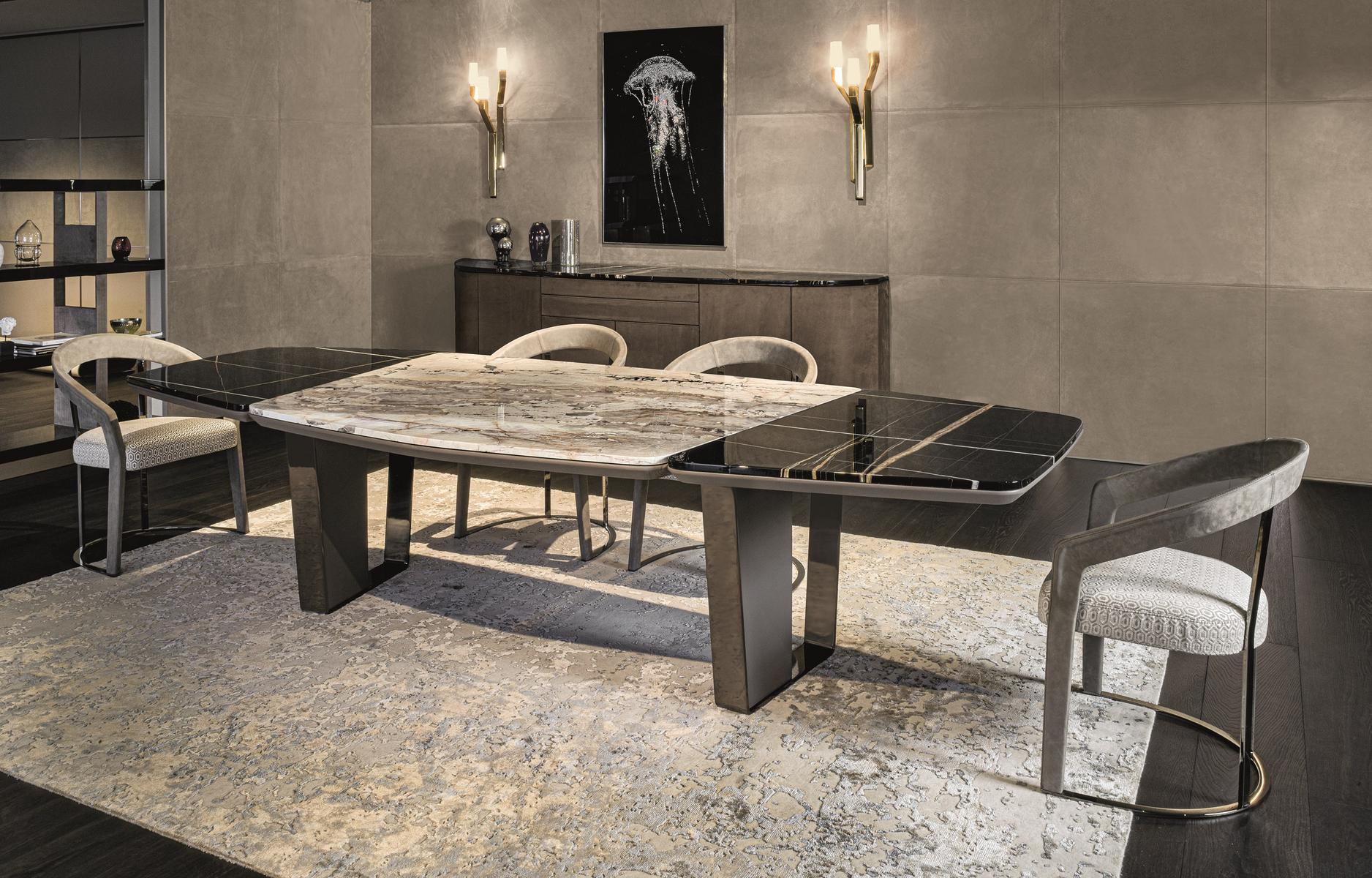 Oval metal table | Keope by Longhi