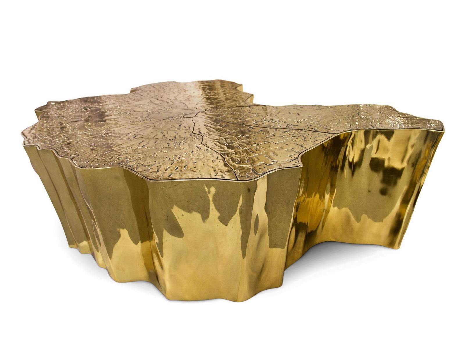 Low aluminium coffee table for living room | Eden by Boca Do Lobo