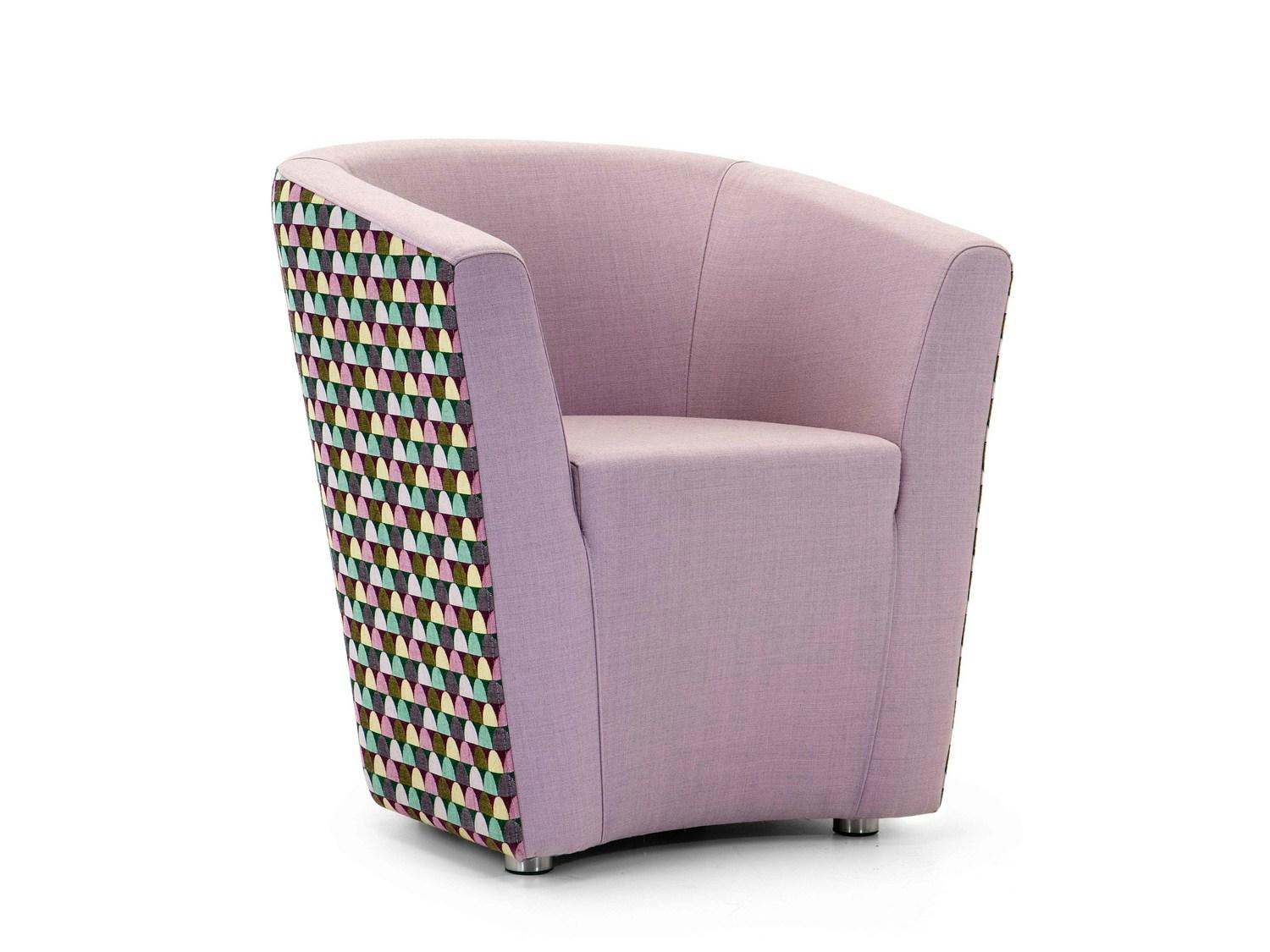 Upholstered lobby chair with armrests | Carver by Domingo salotti