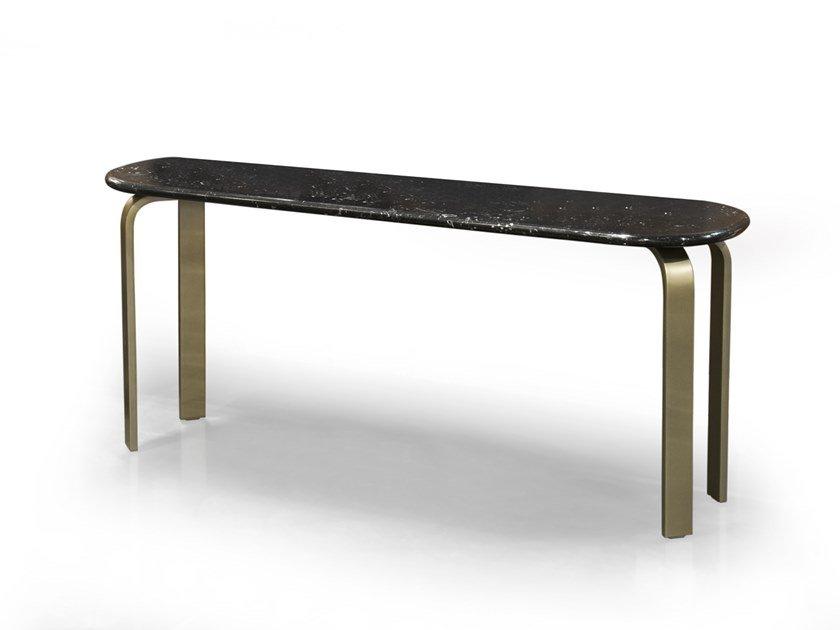 Nero Marquina marble console table | Opium by Formitalia