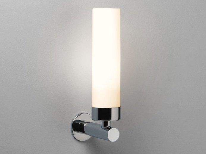 Glass and steel wall lamp | Tube by Astro lighting